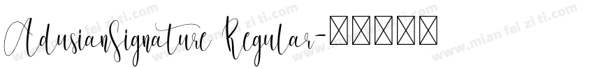 AdusianSignature Regular字体转换